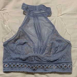 Victoria’s Secret high-neck bralette (size XS) light blue New without tags